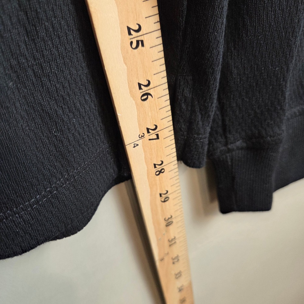 Goodfellow & Co Black Waffle Knit Thermal Long Sleeve Crew Neck Shirt S NWT - Picture 5 of 6
